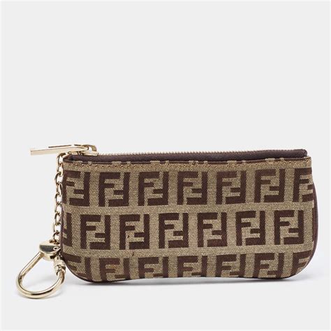 fendi key chain wallet|Fendi zucchino wallet.